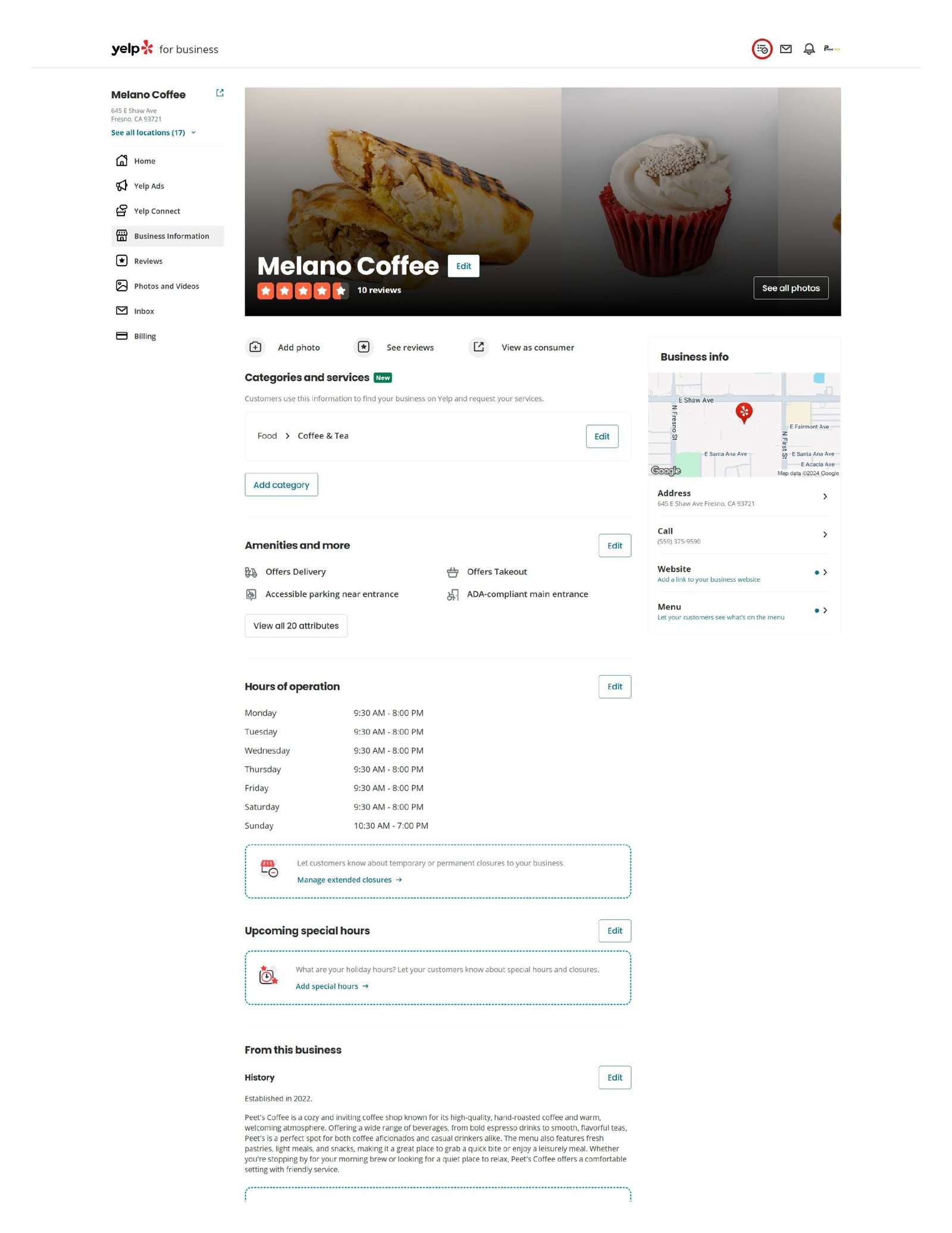 Yelp prrofile Optimization