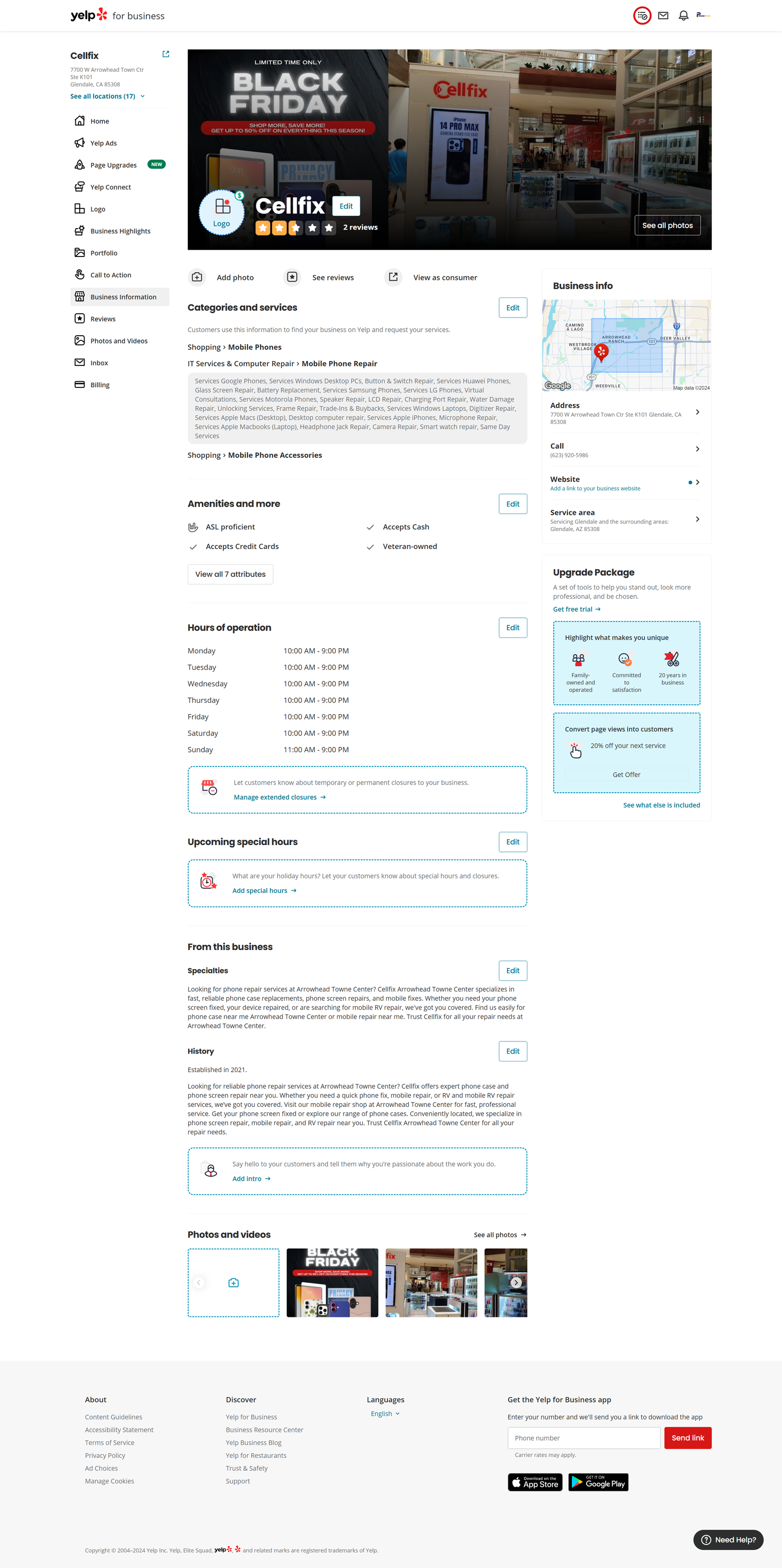 Yelp profile Optimization